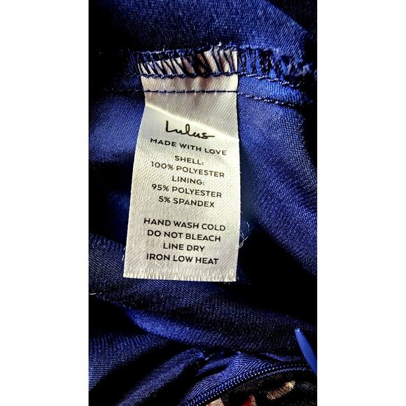 Lulus All About Love Royal Blue Floral Print Midi Dress, Sz S, NWOT - Picture 8 of 10